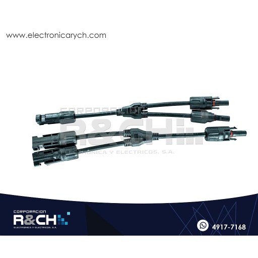 [CN-MC412L] CN-MC412L Conector o empalme MC4 1 a 2 para solar Largo Par