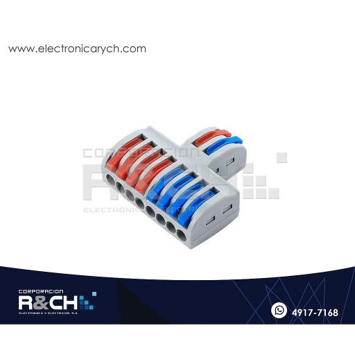 [SPL-82] SPL-82 Terminal 2 a 8 Tipo Wago con Clip de Seguridad