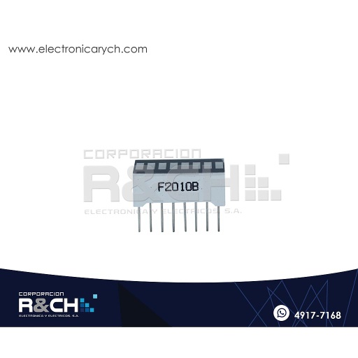 [LD-F20110B] LD-F20110B LED Bargraph 8 Segmentos Azul