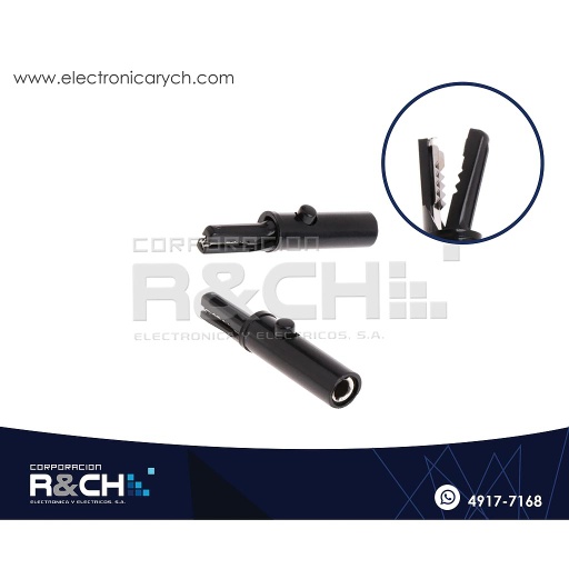 [TM-489N] TM-489N Lagarto aislado con Pulsador para Abrir Negro