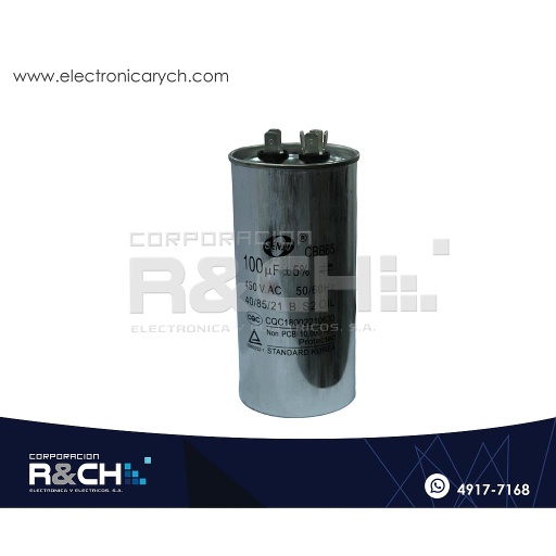 [CBB65-100] CBB65-100 Capacitor de Arranque 100uF 450V AC