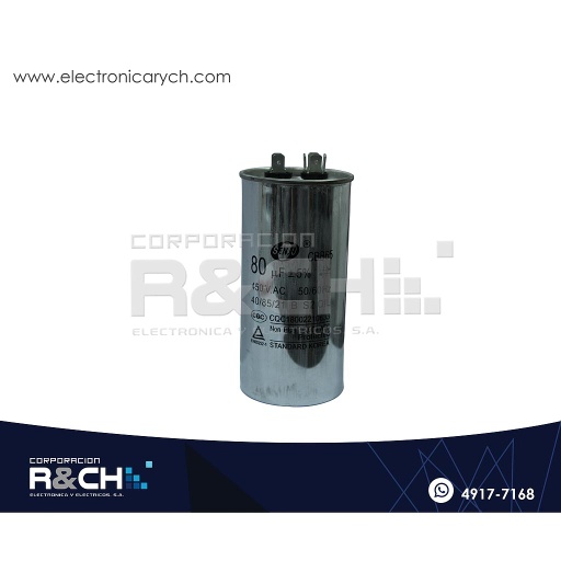 [CBB65-80] CBB65-80 Capacitor de Arranque 80uF 450V AC