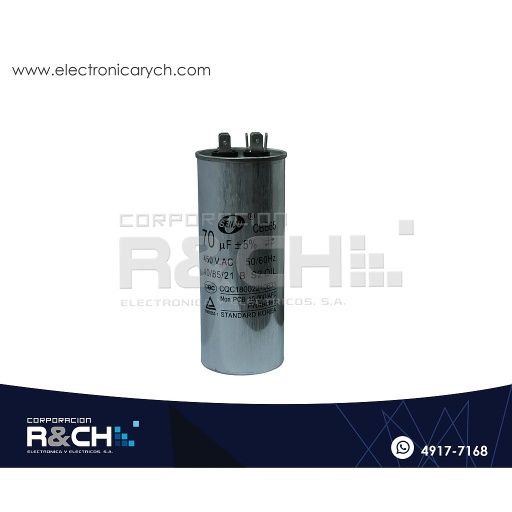 [CBB65-70] CBB65-70 Capacitor de Arranque 70uF 450V AC