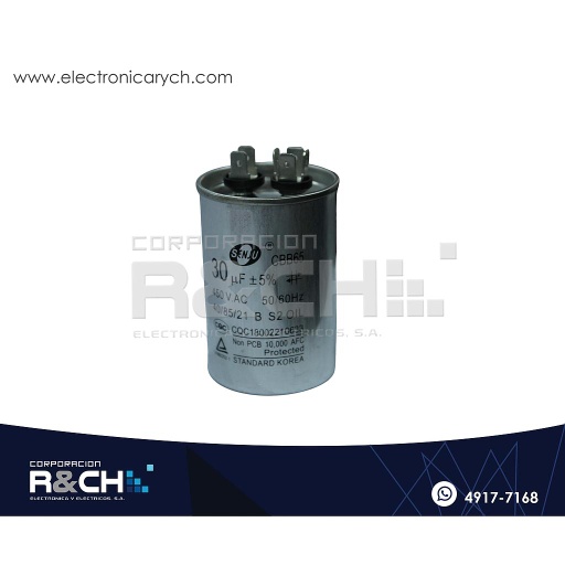 [CBB65-30] CBB65-30 Capacitor de Arranque 30uF 450V AC