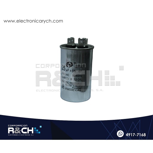 [CBB65-25] CBB65-25 Capacitor de Arranque 25uF 450V AC