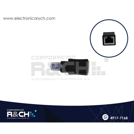 [AD-45MCS] AD-45MCS Adaptador RJ45 Plug a Jack Curvo hacia Arriba