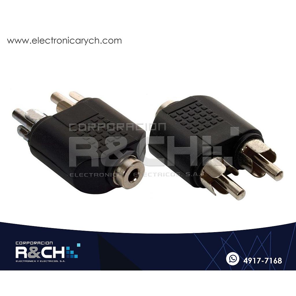 AD-286 Adaptador jack 3.5 Stereo a plug 2xRCA