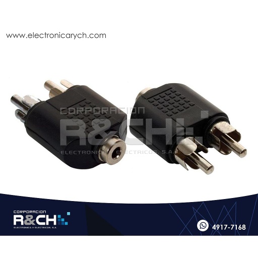 [AD-286] AD-286 Adaptador jack 3.5 Stereo a plug 2xRCA