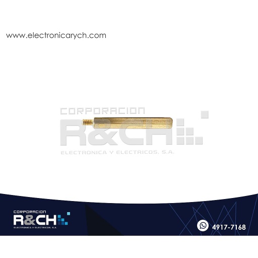 [TN-50] TN-50 Espaciador Dorado 50mm con Tornillo 6mm