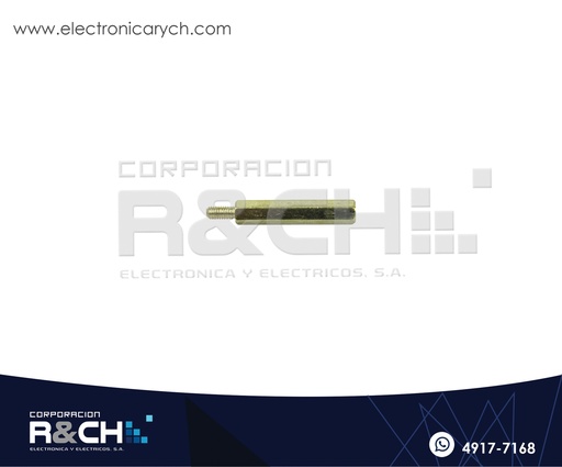 [TN-25] TN-25 Espaciador Dorado 25mm con Tornillo 6mm