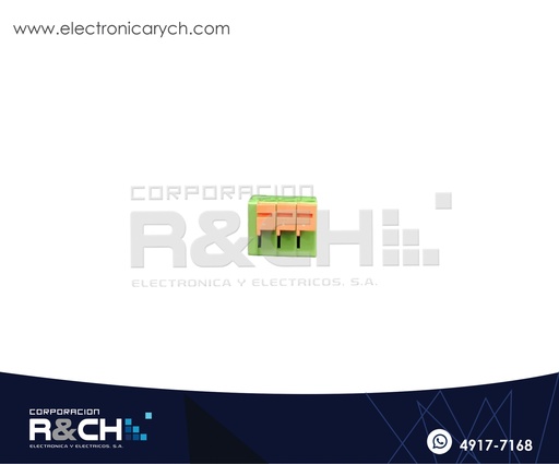 [TN-423H] TN-423H Terminal Block 3 Polos Horizontal 5.08mm Tipo Presion