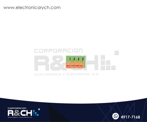 [TN-424H] TN-424H Terminal Block 4 Polos Horizontal 5.08mm Tipo Presion
