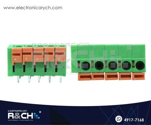 [TN-425V] TN-425V Terminal Block 5 Polos Vertical 5.08mm Tipo Presion