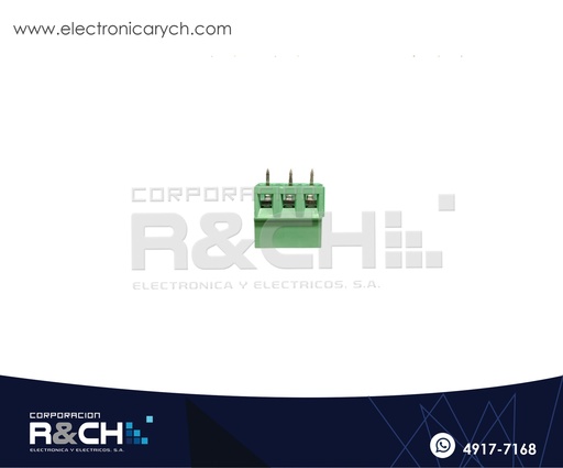 [TN-128753] TN-128753 Terminal Block 3 Polos 7.5mm Verde