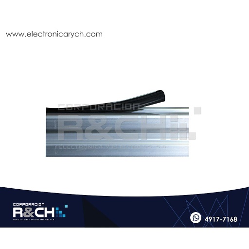 [PF-620N] PF-620N Sello o Covertor Negro para Perfil 2020 plastico 6mm 1 metro