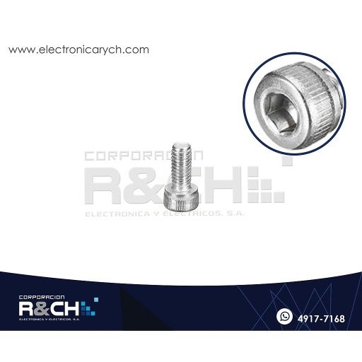 [TOR-H306] TOR-H306 Tornillo M3x6mm Cabeza Hexagonal interior