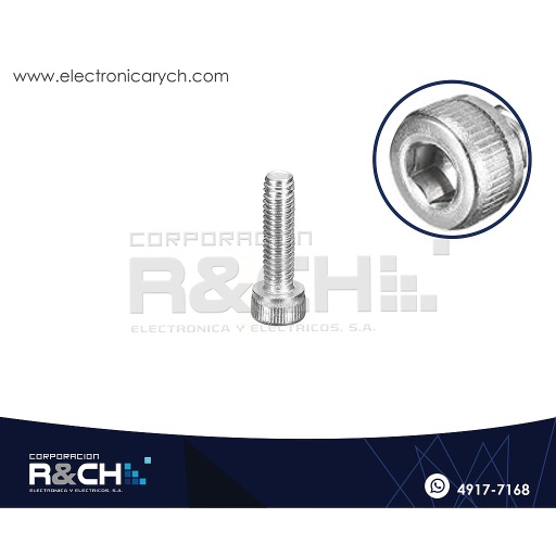 [TOR-H314] TOR-H314 Tornillo M3x14mm Cabeza Hexagonal interior