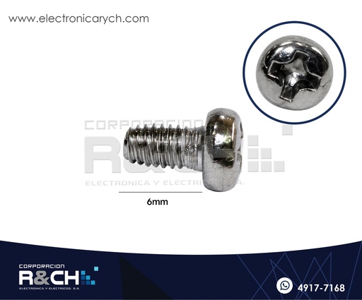 [TOR-R306] TOR-R306 Tornillo M3x6mm Cabeza Redonda