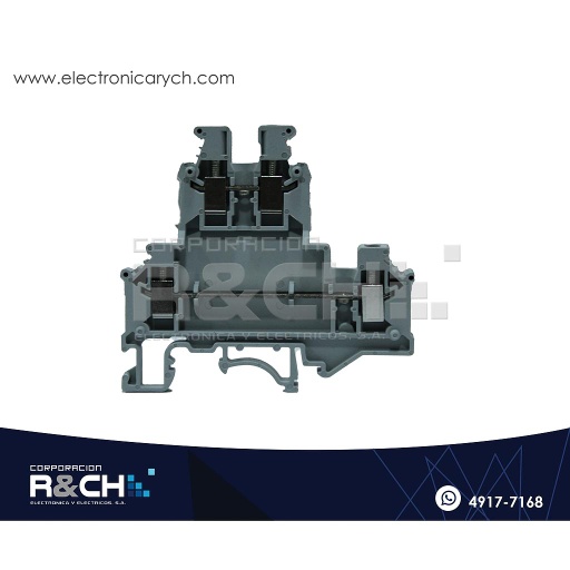 [TN-UKKB5] TN-UKKB5 Bornera Doble Piso 4mm gris