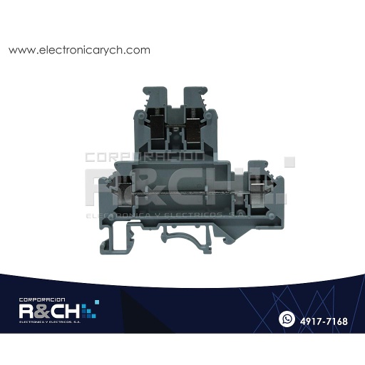 [TN-UKKB3] TN-UKKB3 Bornera Doble Piso 2.5mm gris