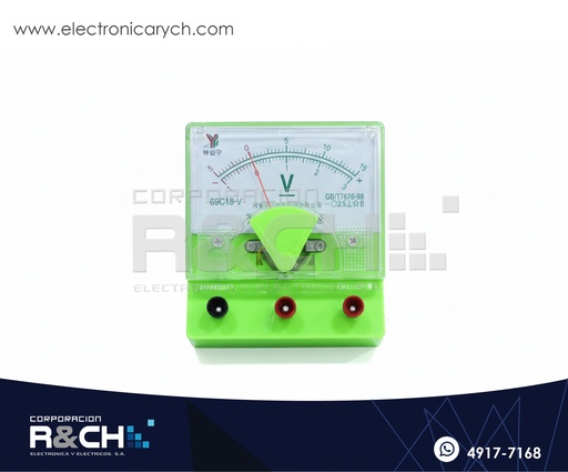 [69C18-V] 69C18-V Voltimetro Analogico Experimental 15VDC