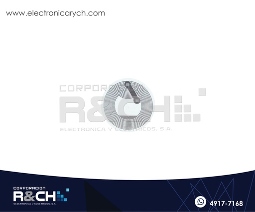 [T-25T] T-25T Tag Electronico con Adhesivo Transparante 25mm Circular NTAG213