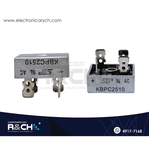 [KBPC2510] KBPC2510 Puente Rectificador 25A 1000V KBPC2510