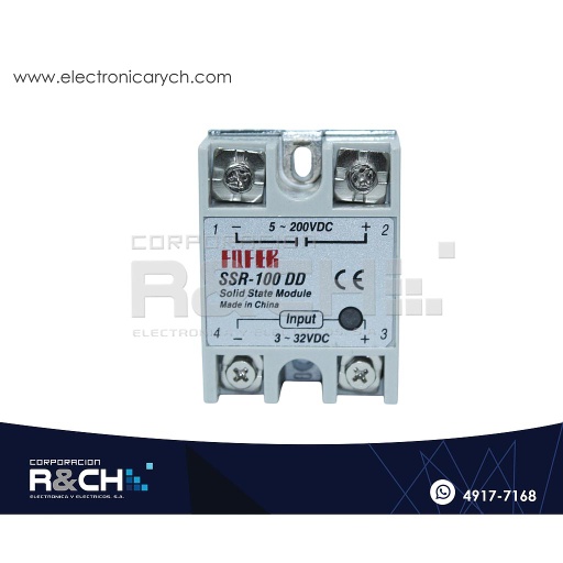 [RL-SSR100DD] RL-SSR100DD Relay de Estado Solido 100A 3-32VDC 5-200VDC
