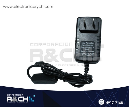 [AD-5030AC] AD-5030AC Adaptador 120V a 5VDC 3A para Raspberry Pi 4