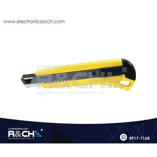 [22396] 22396 Cuchilla Amarilla Plastica 18mm con alma Metalica