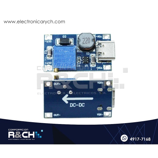 [MD-MT3608C] MD-MT3608C Modulo Regulador Elevador de Voltaje Tipo C Vi=2-24 Vo=5-26V
