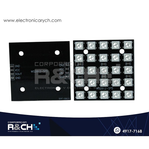[MD-2812B-25] MD-2812B-25 Modulo Led RGB 5050 Cuadrado 25 Leds