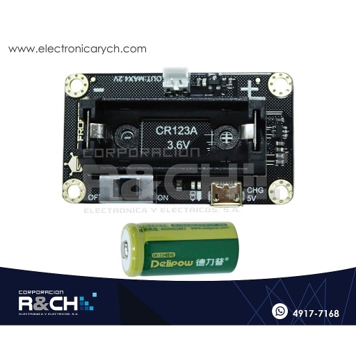 [MD-F0611] MD-F0611 Modulo para CR123A 3.6V Recargable Lithium Para Proyectos Independientes