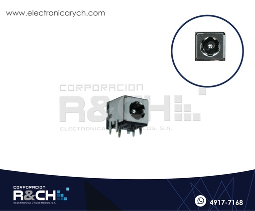 [JC-232M] JC-232M Jack DC Delgado 2.1x5.5mm Carcasa Metal para PCB