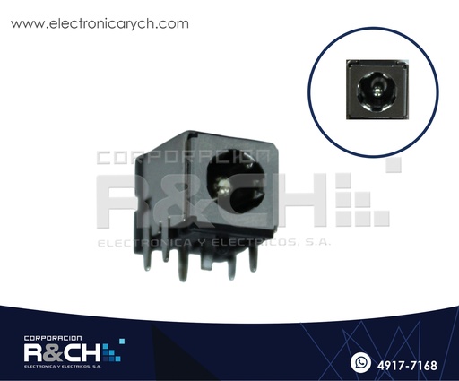 [JC-233M] JC-233M Jack DC 2.5x5.5mm Carcasa Metal para PCB