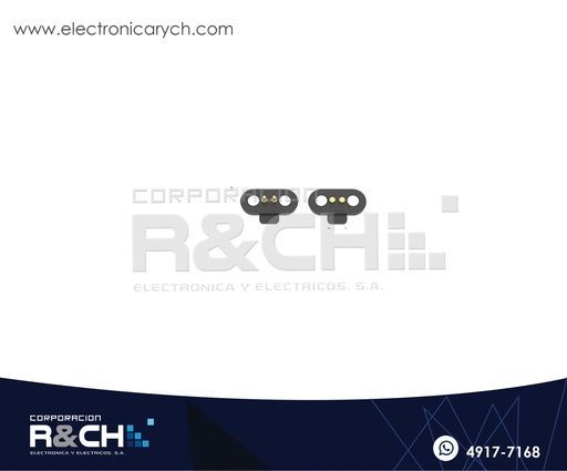 [CN-M2P] CN-M2P Conector Magnetico Pogo 2 Pin Hembra y Macho