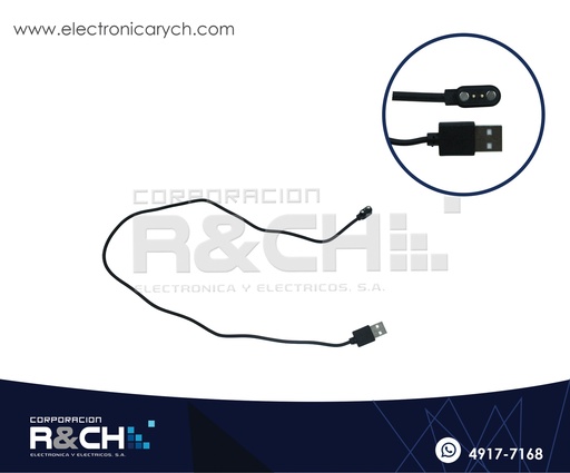 [CN-M2PC] CN-M2PC Conector Magnetico Pogo 2 Pin Hembra con Cable USB