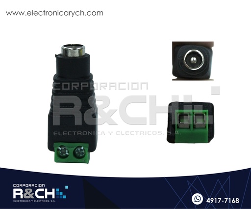 [AD-5525F] AD-5525F Adaptador DC 2.5mm Tipo Jack CCTV a Bornera