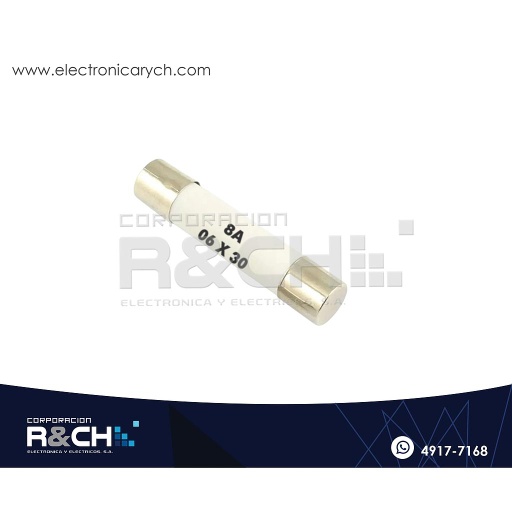 [FA-8AC] FA-8AC Fusible Americano 8A Ceramico 6x30mm