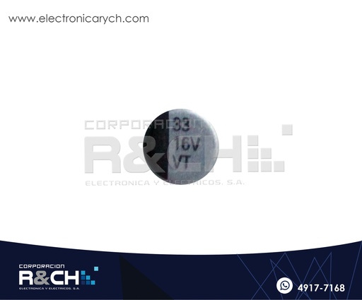 [FE-SMD33UF/16] FE-SMD33UF/16 Filtro Electrolítico Aluminio 33uF 16V SMD