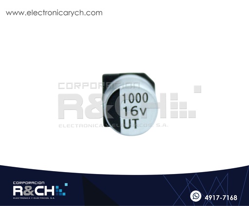 [FE-SMD1000UF/16] FE-SMD1000UF/16 Filtro Electrolítico aluminio 1,000uF 16V SMD