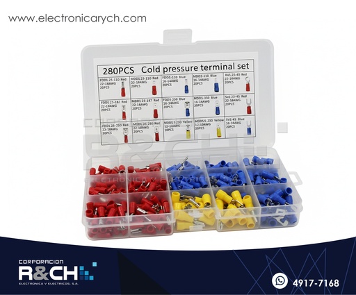 [SX-280T] SX-280T Kit de Terminales de 280 piezas