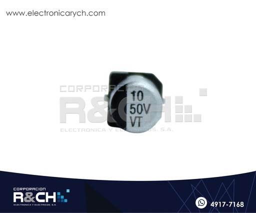 [FE-SMD10UF/50] FE-SMD10UF/50 Filtro Electrolítico Aluminio  10uF 50V SMD