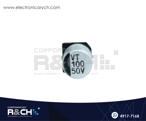 [FE-SMD100UF/50] FE-SMD100UF/50 Filtro Electrolítico Aluminio  100uF 50V SMD