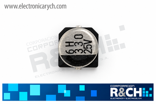 [FE-SMD330UF/25] FE-SMD330UF/25 Filtro Electrolítico Aluminio  330uF 25V SMD