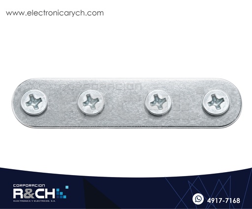 [HM-7616] HM-7616 Conector Recto de Acero Inoxidable con 4 Agujeros – Soporte de Montaje para Electrónica