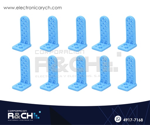 [HM-3015] HM-3015 Set 10 pcs Soporte en Ángulo Recto de Plástico 30×15×12 mm – Conector L para Montaje