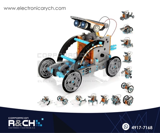 [SX-1212] SX-1212 Kit Robot Solar Educativo 13 en 1– STEM DIY