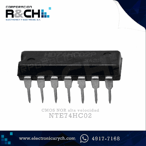 [NTE74HC02] NTE74HC02 CMOS NOR alta velocidad