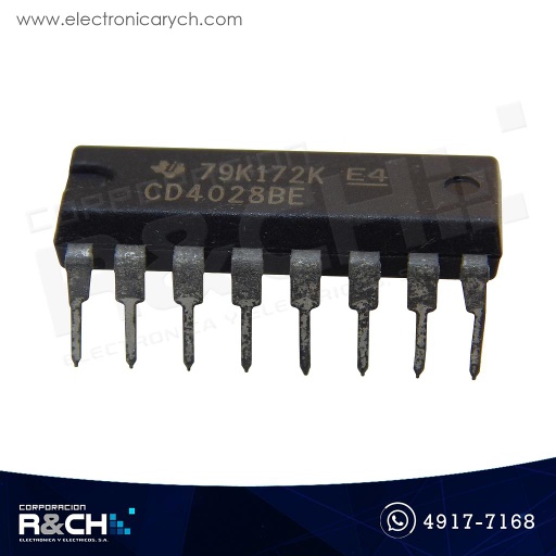 [NTE4028B] NTE4028B CMOS decoder BCD 16 pin